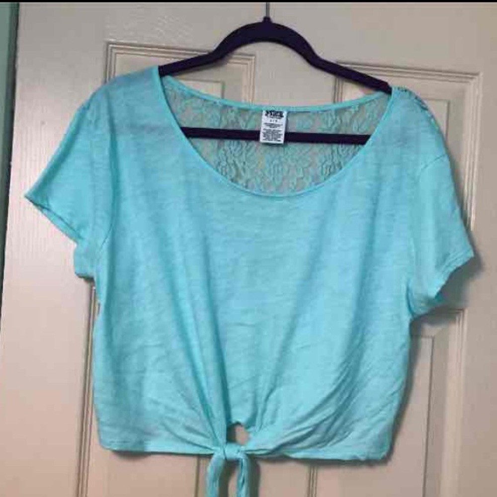 Vs pink lace back top